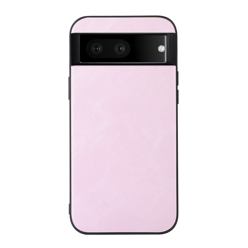 Textured PU Leather Coated Hybrid Case for Google Pixel 7, Slim Light Phone Back Cover Drop Protection Accessory - Pink-1