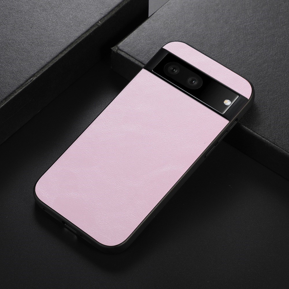 Textured PU Leather Coated Hybrid Case for Google Pixel 7, Slim Light Phone Back Cover Drop Protection Accessory - Pink-2