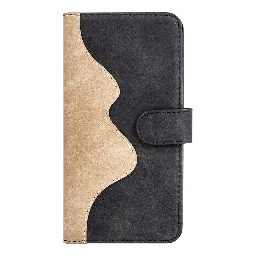 For Google Pixel 7 Pro Splicing PU Leather + TPU Case Stand Wallet Magnetic Clasp Phone Cover - Black-6