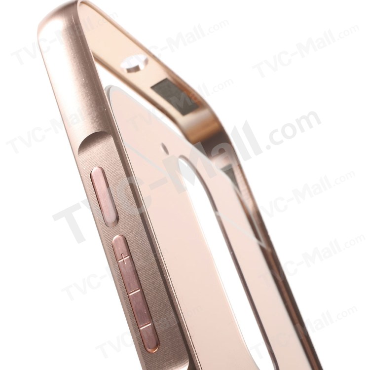 Slide-on Aluminum Alloy Frame Acrylic Back Cover for Motorola Moto G4 Plus/G4 - Rose Gold-7