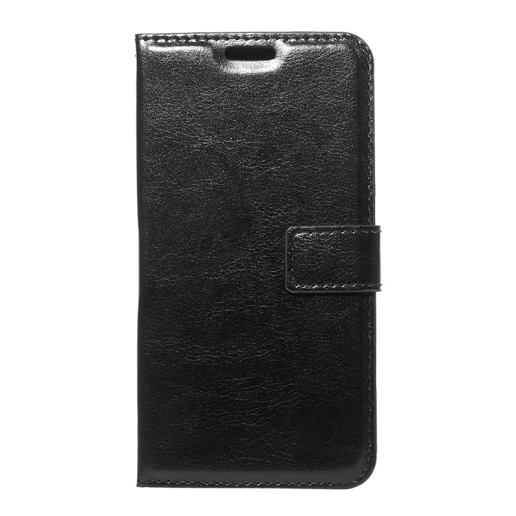 Crazy Horse Wallet Leather Case with Stand for Motorola Moto G4 Play - Black-2
