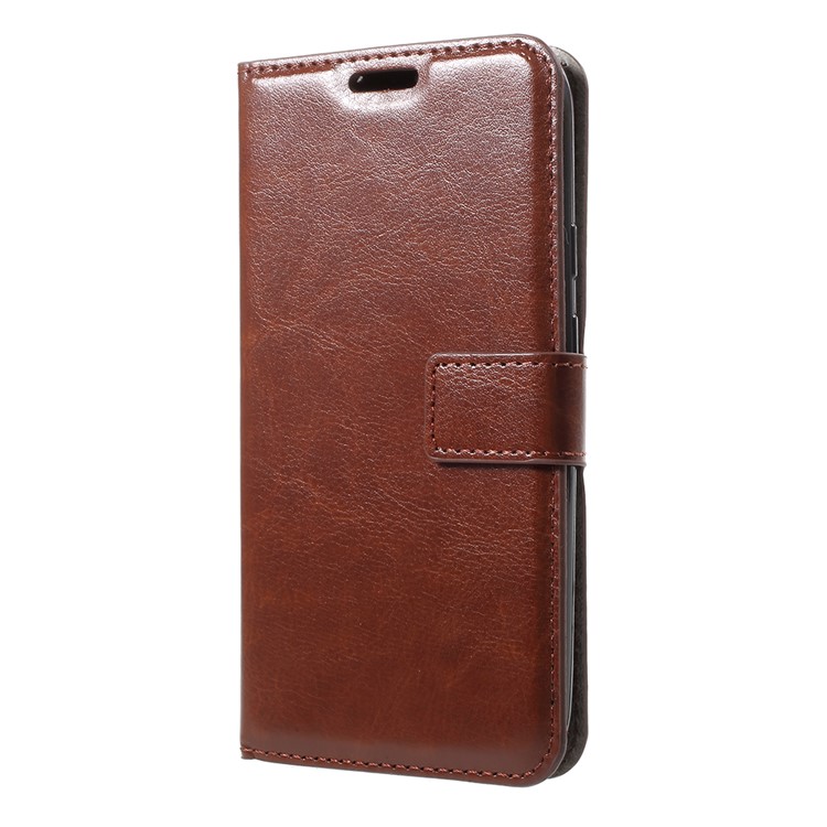 Crazy Horse Wallet Leather Stand Shell for Motorola Moto G4 Play - Brown-2