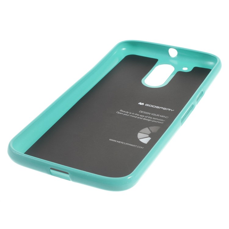 MERCURY GOOSPERY Flash Powder TPU Gel Case for Motorola Moto G4 / G4 Plus - Cyan-4