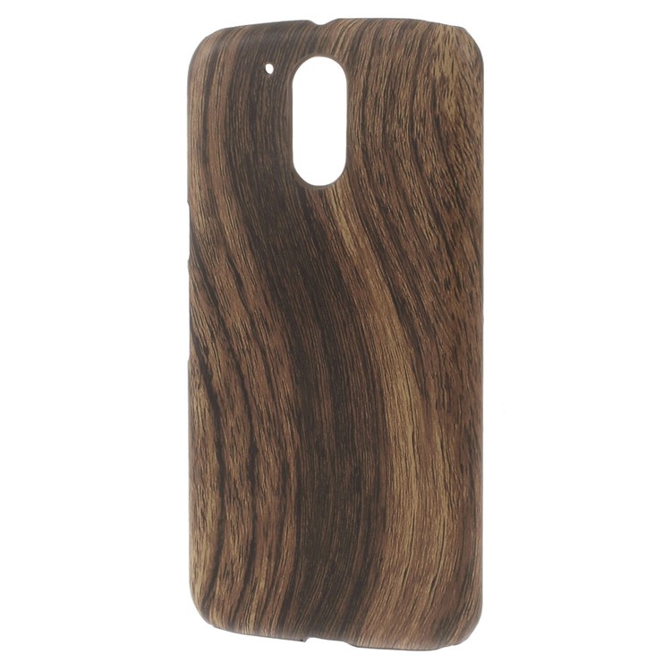 Wood Grain Leather Coated PC Cover for Motorola Moto G4 / G4 Plus-1