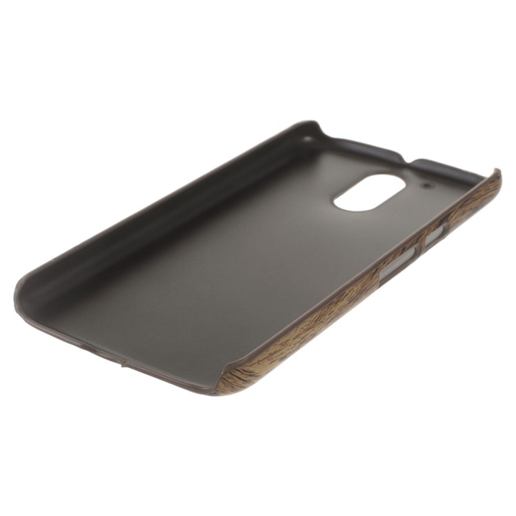 Wood Grain Leather Coated PC Cover for Motorola Moto G4 / G4 Plus-4