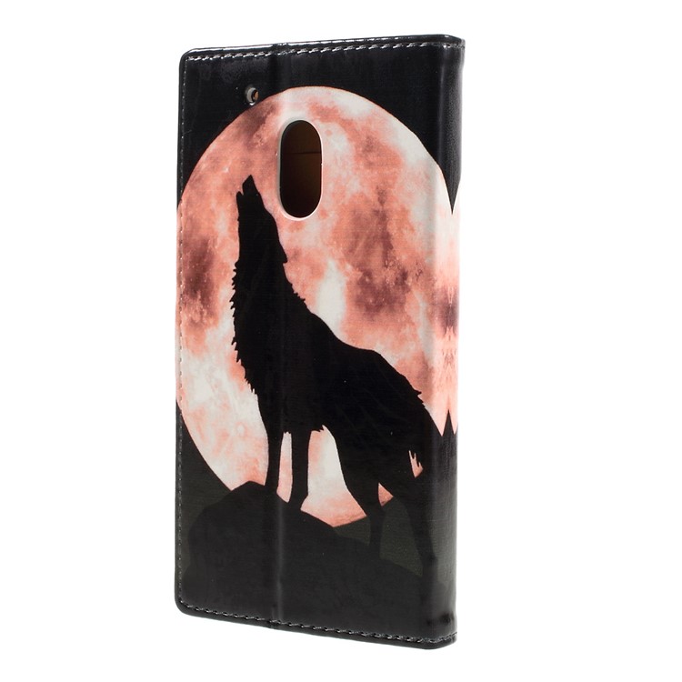 Custodia A Portafoglio In Similpelle Fantasia Per Moto Motorola G4 Play - Lupo E Luna-2