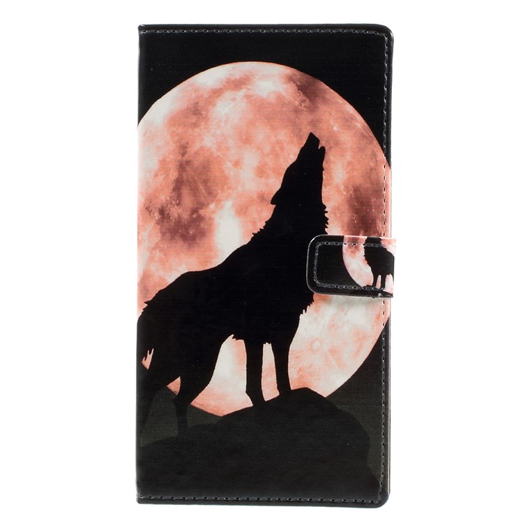 Custodia A Portafoglio In Similpelle Fantasia Per Moto Motorola G4 Play - Lupo E Luna-3