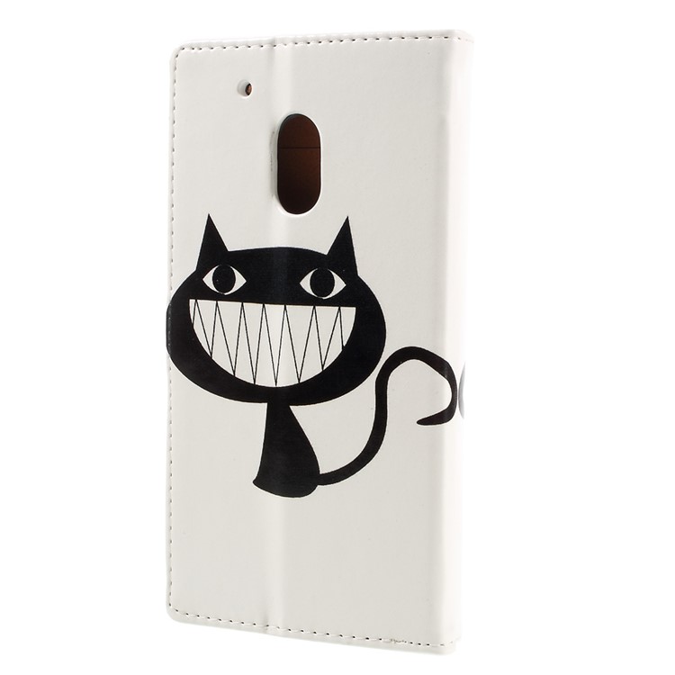 Patterned Flip Leather Wallet Cover for Motorola Moto G4 Play - Funny Cat-2