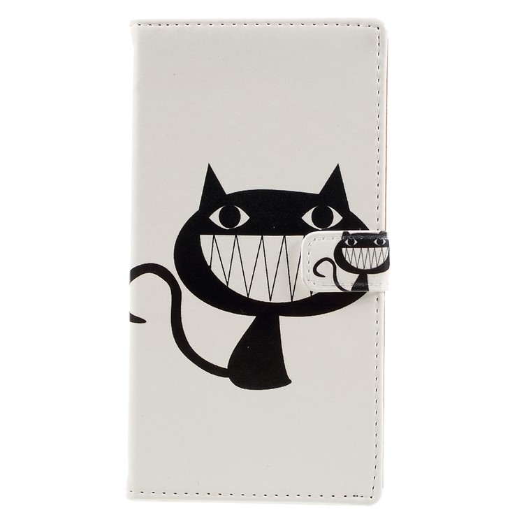 Patterned Flip Leather Wallet Cover for Motorola Moto G4 Play - Funny Cat-3