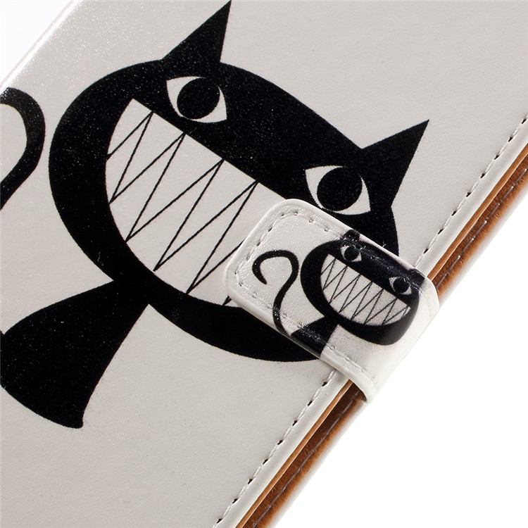 Patterned Flip Leather Wallet Cover for Motorola Moto G4 Play - Funny Cat-9