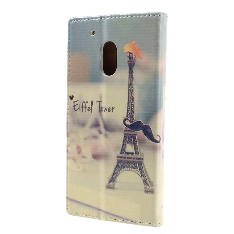 Copertura del telefono in pelle di supporto per il cellulare per Motorola Moto G4 Play - Torre Eiffel-2