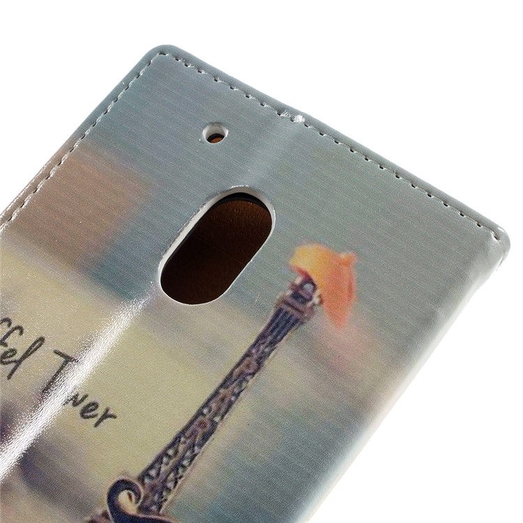 Copertura del telefono in pelle di supporto per il cellulare per Motorola Moto G4 Play - Torre Eiffel-8