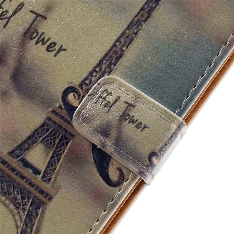 Copertura del telefono in pelle di supporto per il cellulare per Motorola Moto G4 Play - Torre Eiffel-9