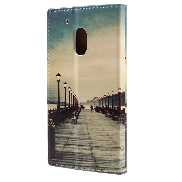 Pattern Printing Leather Protector Case for Motorola Moto G4 Play - Seaside Trestle-2