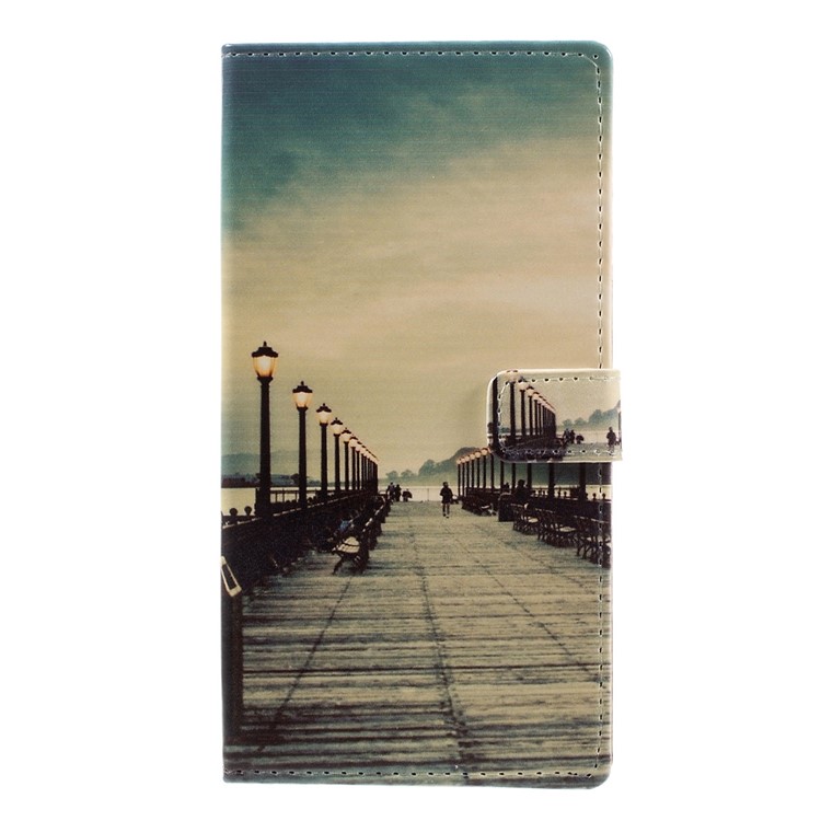 Pattern Printing Leather Protector Case for Motorola Moto G4 Play - Seaside Trestle-3