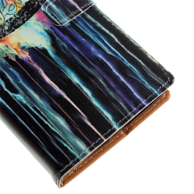 Cassa del supporto di carta di cuoio per Motorola Moto G4 Play - Dream Catcher-7