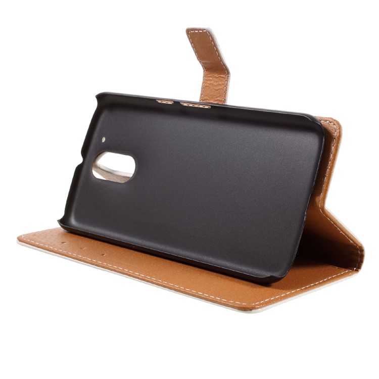 Stylish Pattern Leather Wallet Stand Case for Motorola Moto G4 / G4 Plus - Eiffel Tower-4