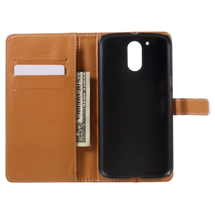 Stylish Pattern Leather Wallet Stand Case for Motorola Moto G4 / G4 Plus - Eiffel Tower-6