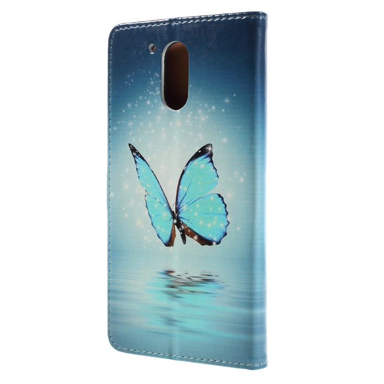 Stylish Pattern Leather Wallet Phone Shell for Motorola Moto G4 / G4 Plus - Butterfly-2