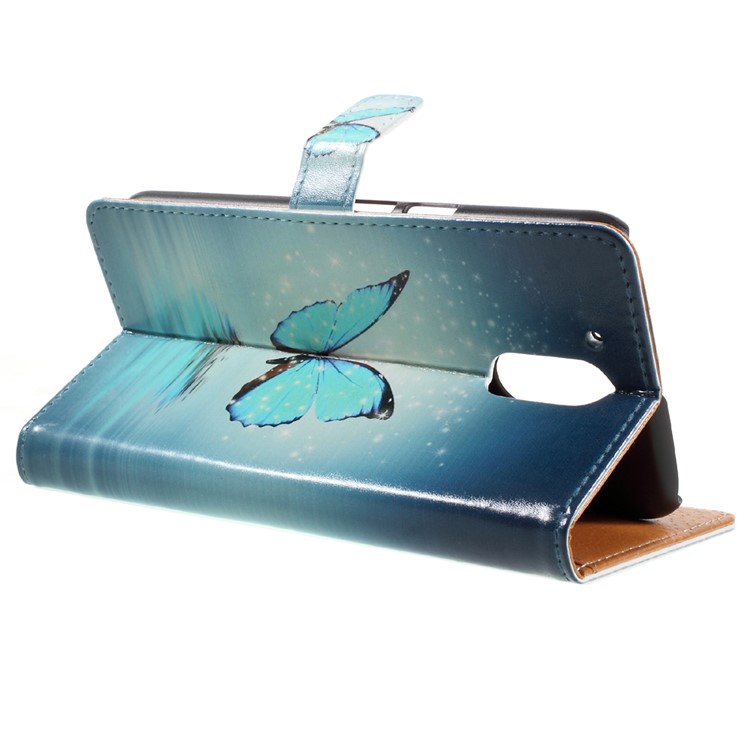 Stylish Pattern Leather Wallet Phone Shell for Motorola Moto G4 / G4 Plus - Butterfly-5