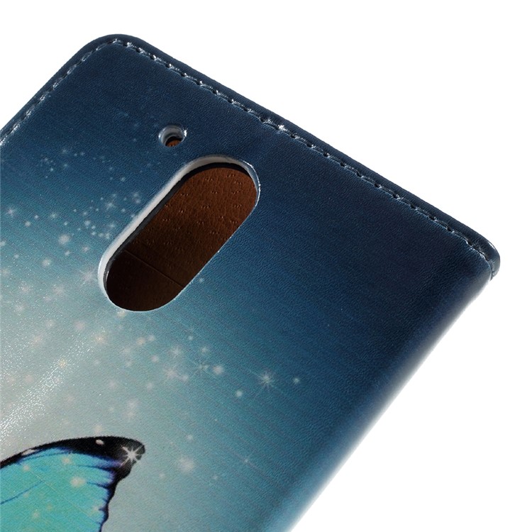 Stylish Pattern Leather Wallet Phone Shell for Motorola Moto G4 / G4 Plus - Butterfly-9