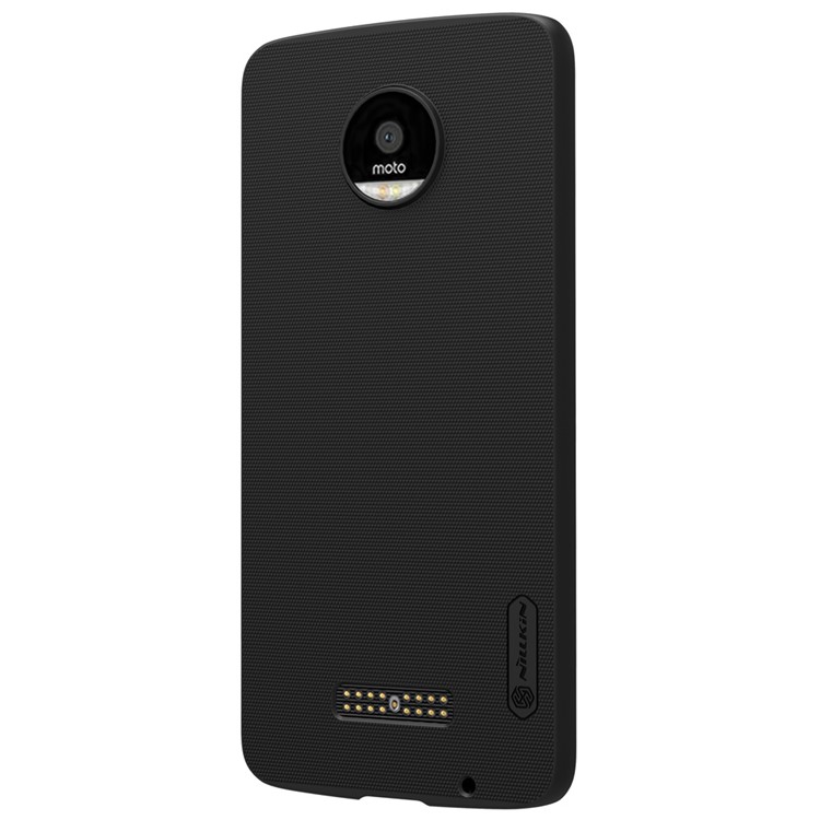 NILLKIN for Motorola Moto Z Super Frosted Shield Hard Case + Screen Film - Black-3