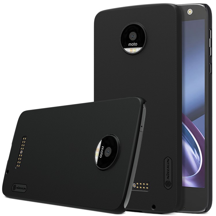 NILLKIN for Motorola Moto Z Super Frosted Shield Hard Case + Screen Film - Black-6