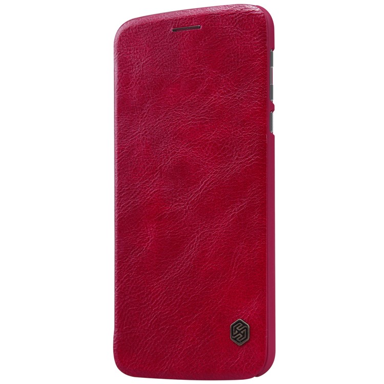 NILLKIN Qin Series Leather Case with Stand for Motorola Moto Z - Red-4