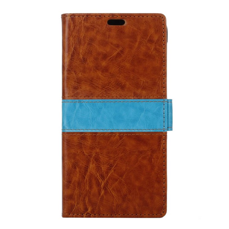 Contrast Color Crazy Horse Leather Protector Case For Motorola Moto Contrast Color Crazy Horse Leather Protector Case For Motorola Moto E3 Brown 1