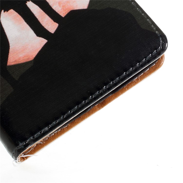 Patterned Stand Leather Case for Motorola Moto Z Force - Wolf Howling at the Moon-8
