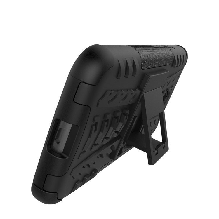 Anti-slip PC + TPU Hybrid Case with Kickstand for Motorola Moto E3 - Black-10