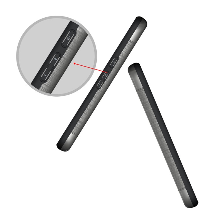 Brushed PC TPU Kickstand Card Slot Back Case for Motorola Moto G4 / G4 Plus - Grey-13