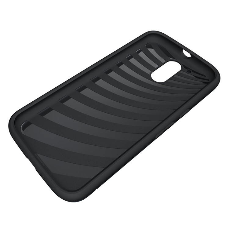 Brushed PC TPU Kickstand Card Slot Hard Case for Motorola Moto G4 / G4 Plus - Dark Blue-8
