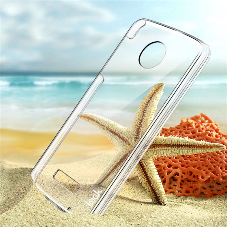 IMAK Crystal Clear Wear Resistant Plastic Cover for Motorola Moto Z Play-2