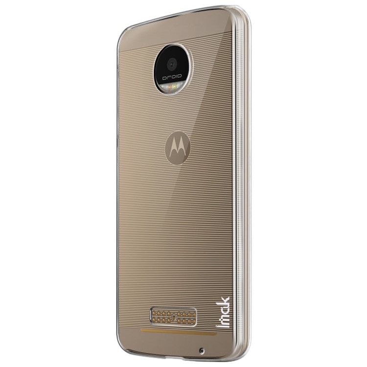 IMAK Crystal Clear Wear Resistant Plastic Cover for Motorola Moto Z Play-3