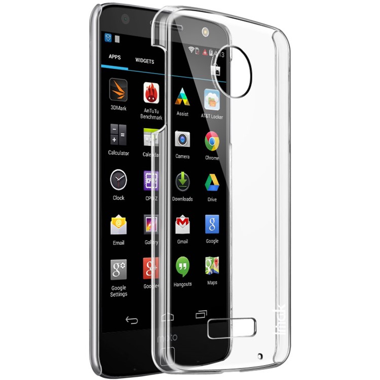IMAK Crystal Clear Wear Resistant Plastic Cover for Motorola Moto Z Play-5