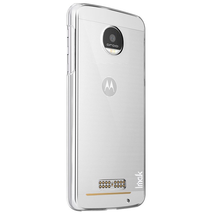 IMAK Crystal Clear Wear Resistant Plastic Cover for Motorola Moto Z Play-7