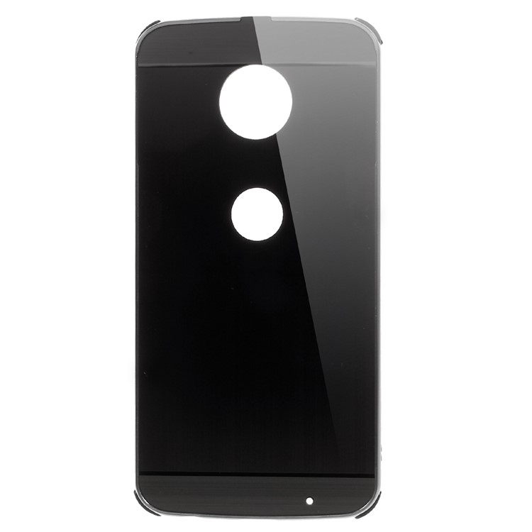 Sliding Metal Frame Brushed Drop-proof Hard Case for Motorola Moto Z Play - Black-1