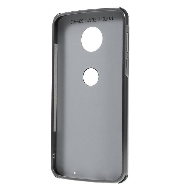 Sliding Metal Frame Brushed Drop-proof Hard Case for Motorola Moto Z Play - Black-3