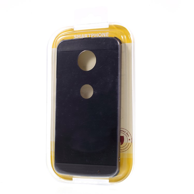 Sliding Metal Frame Brushed Drop-proof Hard Case for Motorola Moto Z Play - Black-8