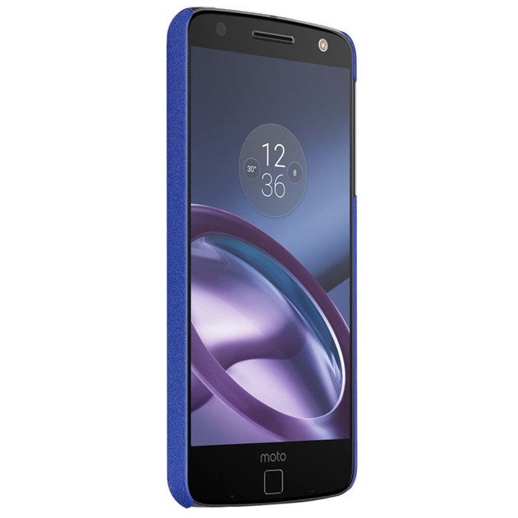 IMAK Matte Hard Plastic Case with Ring Kickstand for Motorola Moto Z Play - Blue-6