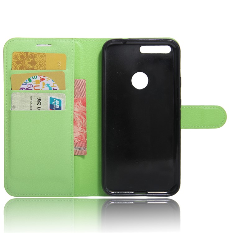 Litchi Skin Wallet Leather Stand Case for Google Pixel XL - Green-4