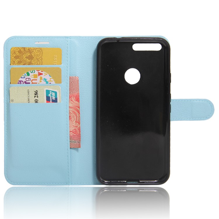 Litchi Skin Litchi Skin Wallet Leather Stand Cover for Google Pixel XL - Blue-4