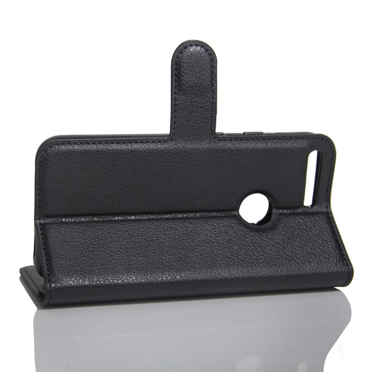 Lychee Skin Wallet Leather Stand Case for Google Pixel - Black-6