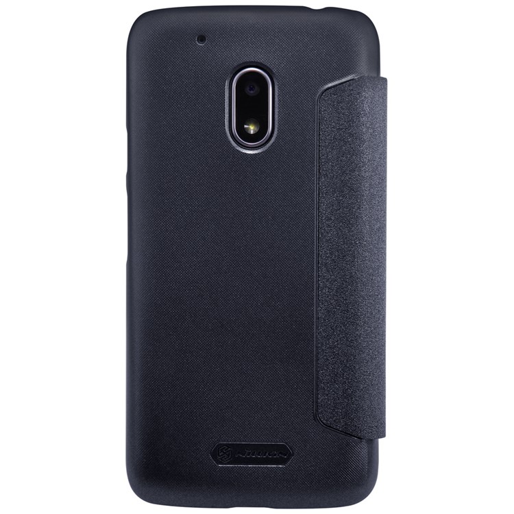 NILLKIN Sparkle Series Leather Flip Shell for Motorola Moto G4 Play - Black-2