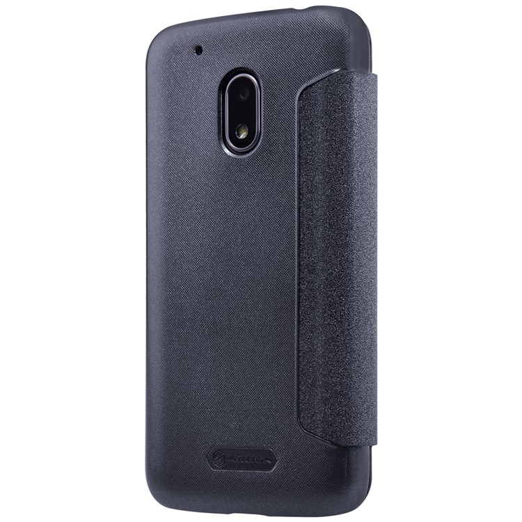 NILLKIN Sparkle Series Leather Flip Shell for Motorola Moto G4 Play - Black-3