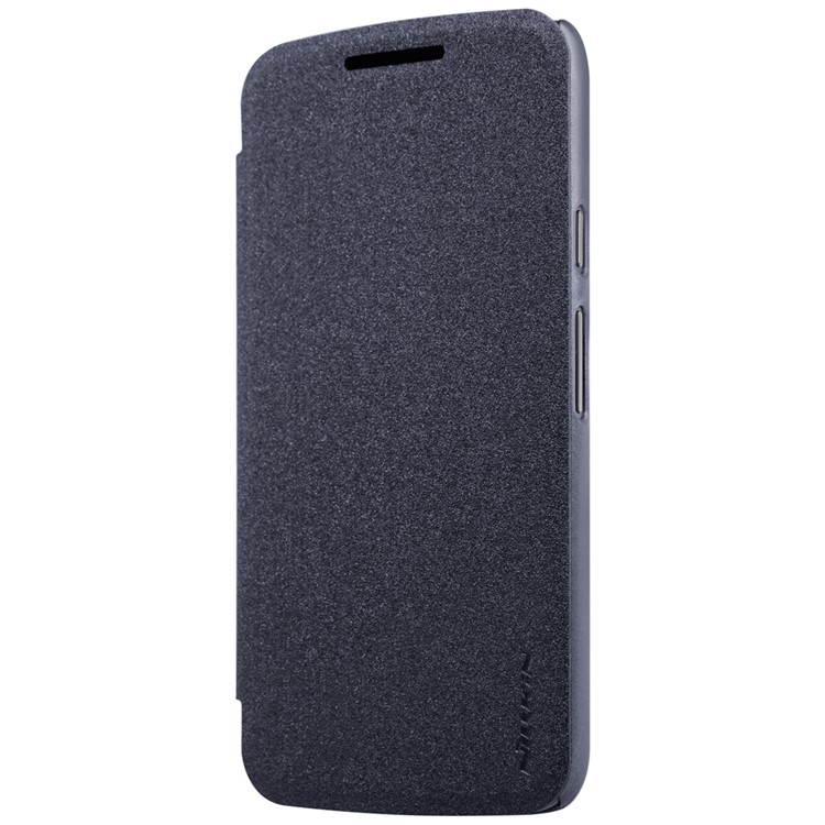 NILLKIN Sparkle Series Leather Flip Shell for Motorola Moto G4 Play - Black-4