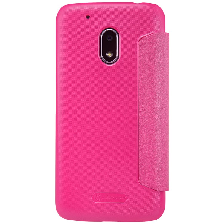 NILLKIN Sparkle Series Leather Flip Cover for Motorola Moto G4 Play - Rose-1