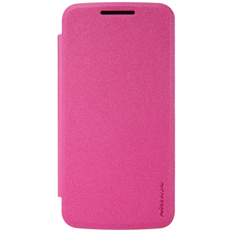 NILLKIN Sparkle Series Leather Flip Cover for Motorola Moto G4 Play - Rose-2