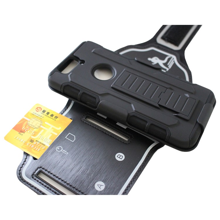 For Huawei Nexus 6P 3-in-1 Shock-proof ArmBand PC + Silicone Case with Kickstand-6